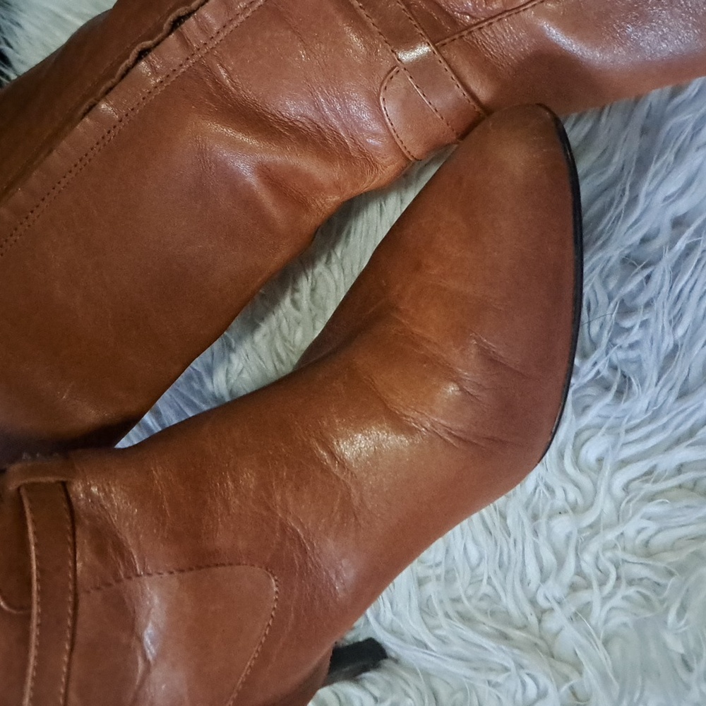 RALPH LAUREN Leather Brown Stunning Boots As Is - Picture 9 of 9